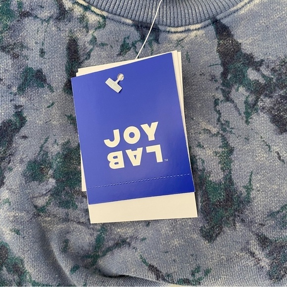 Women’s Tie-Dye Crop Sweater Blue JoyLab Size XS - Picture 6 of 7